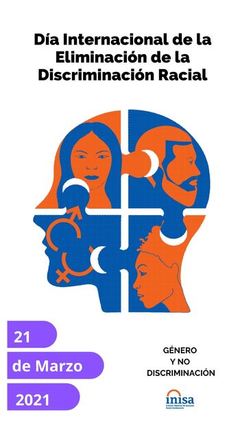 Portada Glosario  21 de marzo - Día Internacional de la Eliminación de la Discriminación Racial -