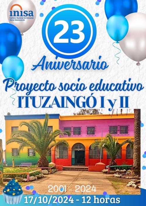 Invitación 23 años Centro Ituzaingó