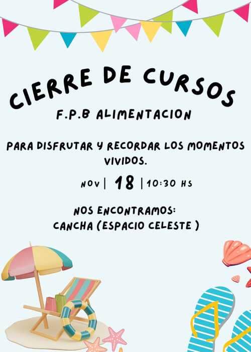 Cierre de cursos